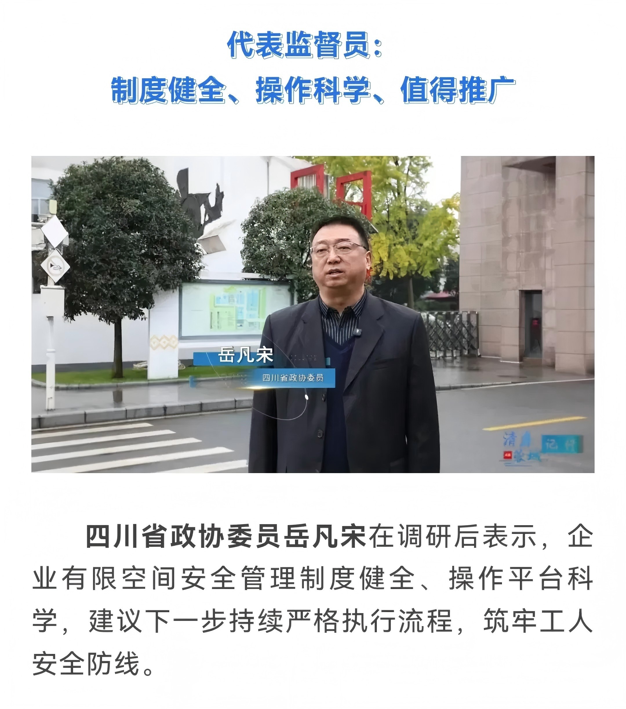 省政协常委、集团董事长岳凡宋参与“代表委员一线行”调研活动